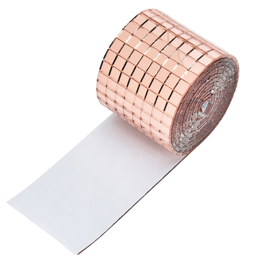 1464pcs/roll Wall Sticker Mirror Self Adhesive Sticker Tape Square DIY