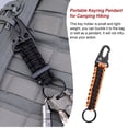 thumbnail image 4 of senveriont Paracord Keychain Outdoor Detachable Survival Emergency Keyring Rope Multifunctional Backpack Lanyard Key Holder Black and Orange 1Set, 4 of 6