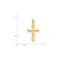 thumbnail image 2 of 10k Yellow Gold Fleur De Lis Cross Pendant - 1.1 Grams - Measures 30x18mm Wide, 2 of 2