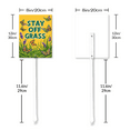 thumbnail image 2 of Eveokoki Stay Off Grass Sign with Metal Stakes, 8"x 12" Stay Off Grass Aluminum Signs for Yard, Weatherproof, Sturdy, 2 of 6