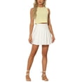 thumbnail image 2 of Blusa sin mangas vintage de verano de INSPIRE CHIC XL Amarillo, 2 of 6