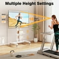 thumbnail image 3 of RTVR Mobile Rolling TV Stand on Wheels for 32-83 inch Screens, White Adjustable Portable TV Cart up to 110lbs for Living Room, 3 of 8