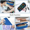 thumbnail image 2 of TEQUAN Large Capacity Pencil Case, Watercolor Game Zone Pattern Pencil Pouch 2 Compartments Pencil Bag (Blue), 2 of 7