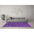 thumbnail image 3 of Ahgly Company Indoor Square Solid Purple Modern Area Rugs, 4' Square, 3 of 4