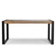thumbnail image 5 of Simpli Home McKenzie 66 inch x 40 inch Rectangle Modern Industrial Dining Table in Light Tobacco, 5 of 12