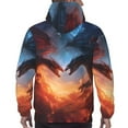 thumbnail image 7 of Xecao Red And Blue Fire Cloud Dragon Pattern Men's Adult Pullover Hoodie,Hooded Sweatshirt-3X-Large, 7 of 7