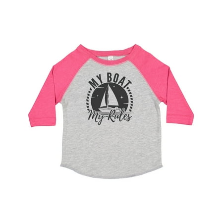 

Inktastic My Boat My Rules Sailing Captain Gift Toddler Boy or Toddler Girl T-Shirt