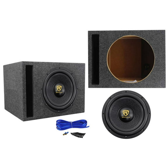 Rockville W12K9D2 V3 12" 4000 Watt Car Audio Subwoofer   Vented Sub Box Enclosure