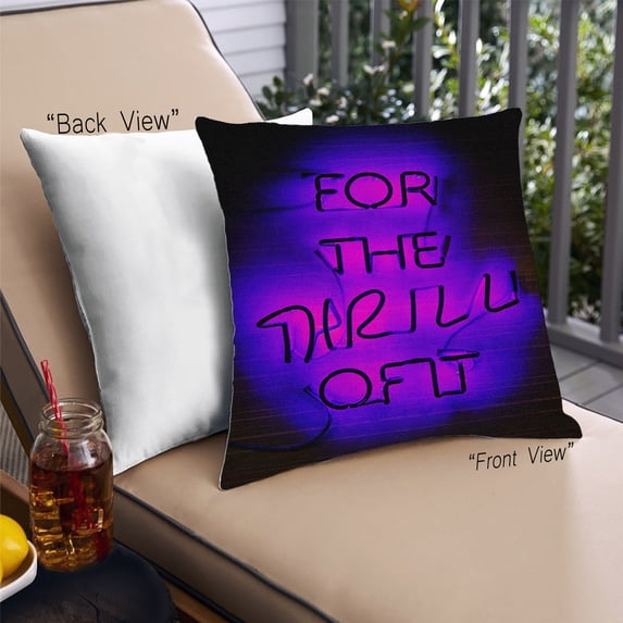 Ahgly Company Neon Neon Outdoor Throw Pillow, 18 inch by 18 inch