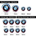 thumbnail image 4 of Front Hood Emblem Rear Badge Wheel Hub Cap Steering Wheel Sticker For M Power Performance E90 E91 E92 X3 X5 X6 F10 M3 M5 F25 E 44mm Steering Wheel, 4 of 6