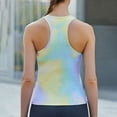 thumbnail image 4 of Aueoeo Cute Summer Tops for Women Women's Summer Tops Workout Tank Tops for Women Racerback Sleeveless Running Slim Fitted Yoga Tops Quick Dry Active Shirts for Tennis Sports Gym Exercise Work Office, 4 of 5