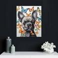 thumbnail image 4 of COMIO Dog Pictures Canvas Wall Art Dog with Colorful Butterfly Prints Decor Funny Animal Pictures Painting for Living Room Grey Dog Poster Prints Artwork for Bedroom Nursery Decoration, 4 of 4