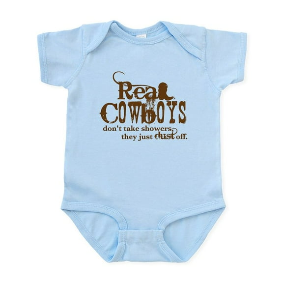 CafePress - Real Cowboys Infant Bodysuit - Baby Light Bodysuit, Size Newborn - 24 Months