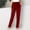 Red, variant on ClodeEU Women's Elastic Waist Pants With Pockets,Stright Leg Baggy Casual Comfortable Trouse Khaki,Womens Plus XXL