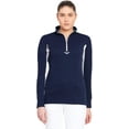 thumbnail image 2 of TuffRider Ladies Ventilated Technical Long Sleeve Sport Shirt Navy Medium, 2 of 8