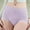 Purple, variant on JUSLIO Underwear for Women Ribbed Briefs Mid waist Breathable Comfortable Panties Beige Free Size