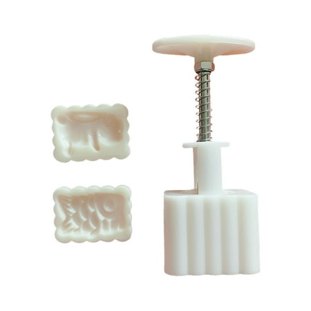

HIABIO Rectangle Moon Cake Mould Hand Pressure Cookies Cutter Exquisite Rabbit Carp Pastry Tool Moon Cake Maker Bath Bombs Gift