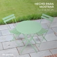 thumbnail image 2 of Juego de Muebles para jardín - Set de 3 Piezas Incluye una Mesa Redonda y Dos sillas Plegables para Exteriores - Patio, terraza (Verde), 2 of 9