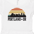 thumbnail image 4 of Inktastic Portland Oregon Skyline Retro Sunset Girls Baby Dress, 4 of 5