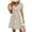 Beige, variant on Womens Spring Dresses V-Neck A-Line Swing Knee Length Midi Dress Casual Summer Beach Vacation Dress