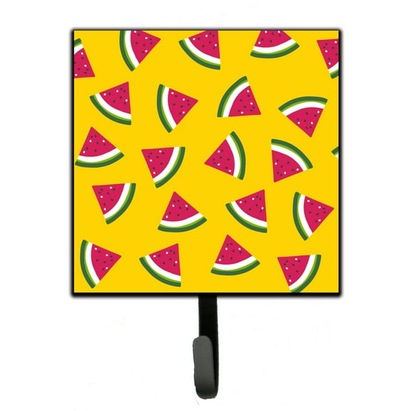 Carolines Treasures BB5144SH4 Watermelon on Yellow Leash or Key Holder Single Hook multicolor