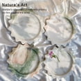 thumbnail image 3 of DACHUN Marble Tray - Natural White Marble Vanity Tray for Bathroom Countertop, Jewelry & Candle Holder - Elegant Home Decor Gift (Pinkish Green) C95, 3 of 3
