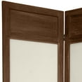 thumbnail image 2 of Oriental Furniture 5 1/2 ft. Tall Framed Fabric Room Divider - Brown - 3 Panel, 2 of 3