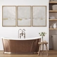 thumbnail image 3 of PixonSign Framed Canvas Print Wall Art Set Duotone Gray White Pastel Watercolor Paint Strokes Abstract Shapes Illustrations Modern Art Geometric Mid-Century Modern Cozy for Bedroom - 24"x36"x3 Natural, 3 of 5