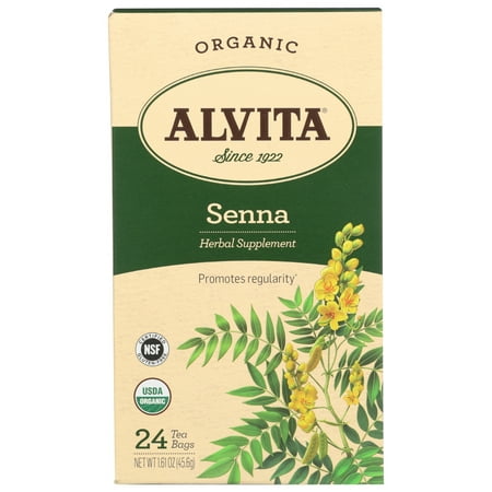 Alvita Organic Senna Tea Herbal Supplement, 24 Bag