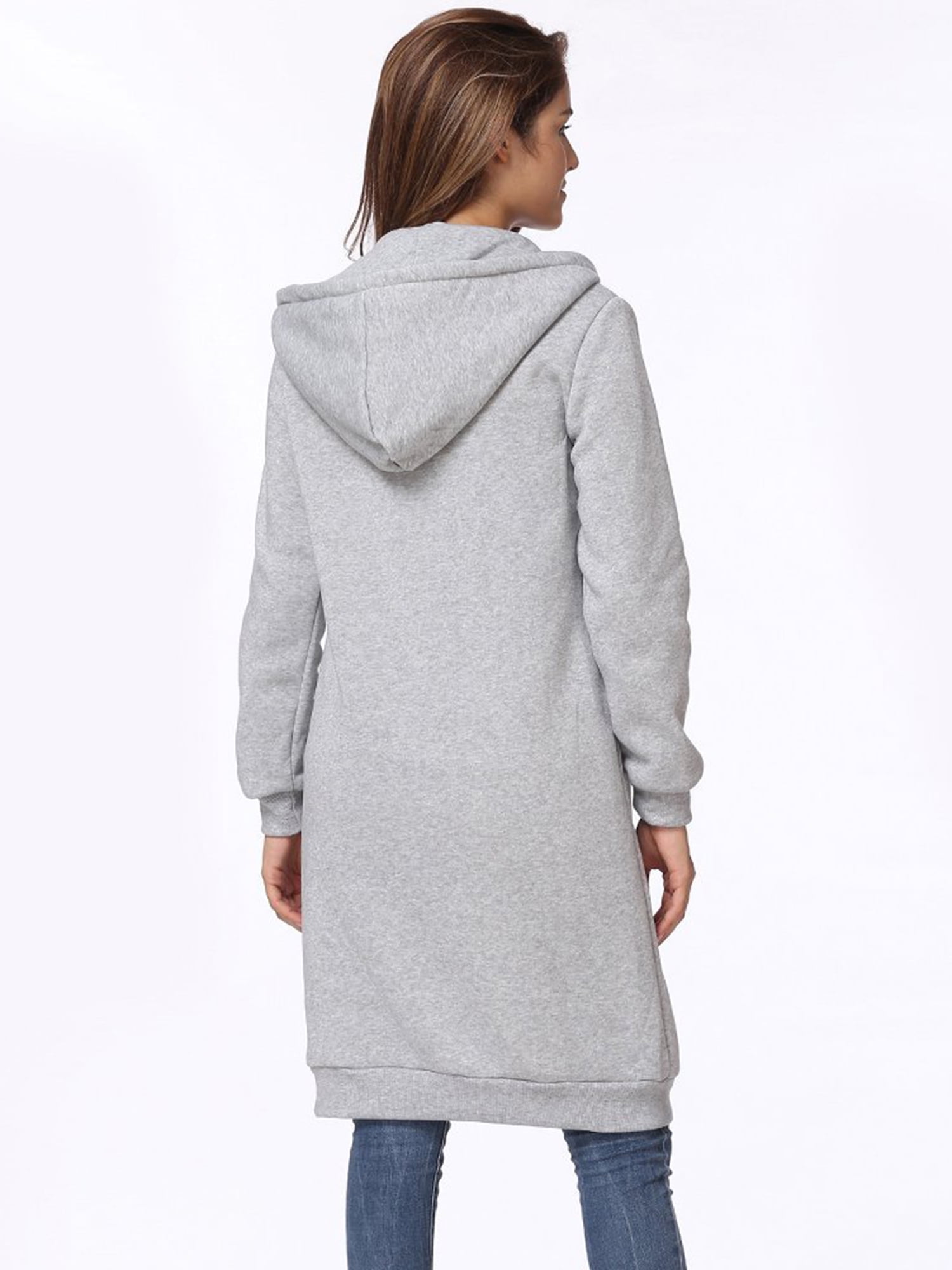 long hooded sweatshirt coat