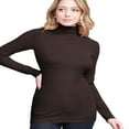 thumbnail image 3 of Women‘s Long Sleeve Rib Turtleneck Top Pullover Sweater L RED, 3 of 6