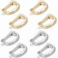 thumbnail image 2 of 1box 8pcs golden Necklace Shortener Clasp Brass Enhancer Shortener Clasps Cubic Zirconia Necklace Clasp Mini Enhancer Push Clasp Connector for Necklace Chain Bracelets Golden/Silver, 2 of 6