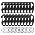 thumbnail image 1 of Llavero con mosquetón de 40 piezas para llavero de botella de mochila (negro) Afortunado Sencillez, 1 of 4