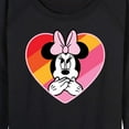 thumbnail image 3 of Mickey & Friends - Oops Minnie Rainbow Heart - Women's Lightweight French Terry Long Sleeve Shirt, 3 of 5