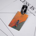 thumbnail image 5 of Luggage Tags for Suitcases, Orange Net Fishing Boat Leather Bag Luggage Tags ID Label Tags Privacy Protection Travel Bag Labels, 5 of 6