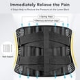 thumbnail image 2 of Fajas para la espalda para aliviar el dolor lumbar con 6 soportes, cinturón de soporte de espalda transpirable para hombres/mujeres para el trabajo, cinturón de soporte lumbar anti, 2 of 5