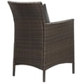 thumbnail image 3 of Modway Conduit Outdoor Patio Wicker Rattan Dining Armchair Set of 2 in Brown Charcoal, 3 of 3