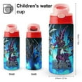 thumbnail image 2 of Yu-Gi-Oh Kids Water Bottle with Silicone Straw And Spill-Proof Lid, 16.9oz Stainless Steel Double-Wall Vacuum Insulated Water Bottles for Boys Girls, 2 of 8