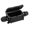 thumbnail image 3 of Neyseki IP66 Waterproof Junction Box 2 Way Black Dustproof Distribution Cable Connector Case, 3 of 7