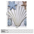 thumbnail image 4 of COMIO Shell Seal Baech Marine Invertebrates Starfish Board Pattern Flannel Throw Blanket Soft Lightweight Air Condition Blankets for Couch Sofa Living Room Camping, 4 of 6