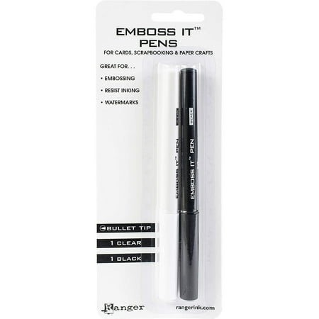 Ranger EMP20653 Inkssentials Embossing Pens, 2-Pack, Black and Clear Parent