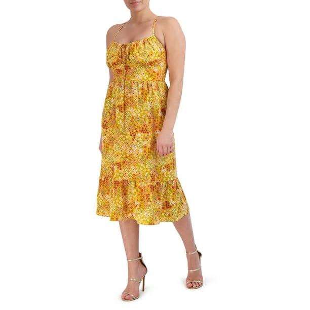 BCBG Paris Women's Pebble Crepe Midi Dress