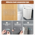 thumbnail image 7 of Kitchen Trash Can, Step-On Garbage Can with Lid, Tall Kitchen & Bathroom Trash Can, Small Office Waste Bin, White - Xuniizn, 7 of 7