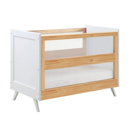 UPC: 0811283020889 | BreathableBaby Breathable Mesh 3-in-1 Convertible Crib Beech & White Greenguard Gold Certified