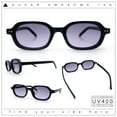thumbnail image 2 of Hipster Narrow Oval Hustler Pop Color Lens Mid Temple Sunglasses Black - Purple, 2 of 8