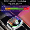 thumbnail image 5 of Bluetooth Fm Transmitter, 7 Colors Led Bluetooth 5.0 Car Radio Adapter Mp3 Player Kit, With Pd 18w & Qc3.0 Quick Car Charger, Usb Ports 5v/1a, 5 of 5
