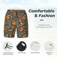 thumbnail image 6 of Picia Fox And Mushroom pattern Mens Swim Trunks with Compression Liner Stretch Beach Shorts Quick Dry with Zipper Pockets No-Chafing Board Shorts-Small, 6 of 9