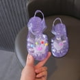 thumbnail image 6 of Fridja Toddler Sandles Girls Jelly Sandals Rubber Sole Closed Toe Princess Flat Cute Summer Shoes, Purple, 2-9 Years Old, 6 of 8