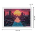 thumbnail image 2 of Diamond Art Kits for Adults, Neon Sunset Cyberpunk CityscapeDiamond Painting Kits for Beginners, Frameless Round 5D Full Drill Diamonds Art Pictures Gem Art Crafts Home Decor Gifts, 2 of 8