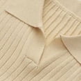 thumbnail image 6 of Qiyinn Men's Fashion Casual Solid Color Breathable Knit Short Sleeve Lapel Shirts, 6 of 7